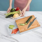 Multi-Functional Plastic Cutting Board with Drawer