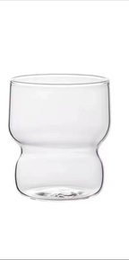 Striped Glass Water Cup