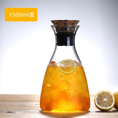 Borosilicate Glass Cold Water Jug with Steel Lid