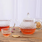 Borosilicate Glass Sunflower Teapot for Floral Tea