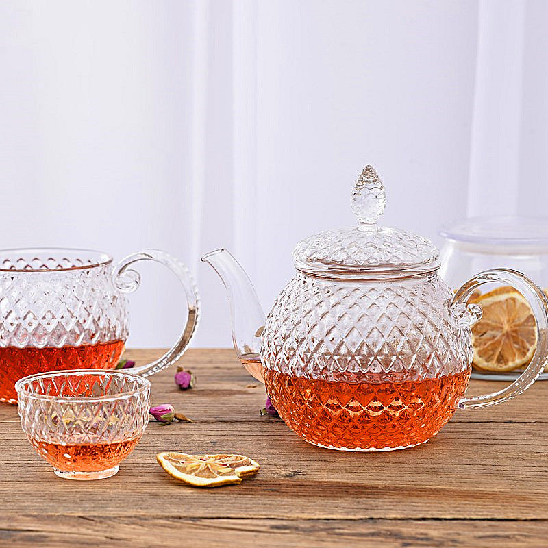 Borosilicate Glass Sunflower Teapot for Floral Tea