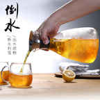 Borosilicate Glass Cold Water Jug with Steel Lid