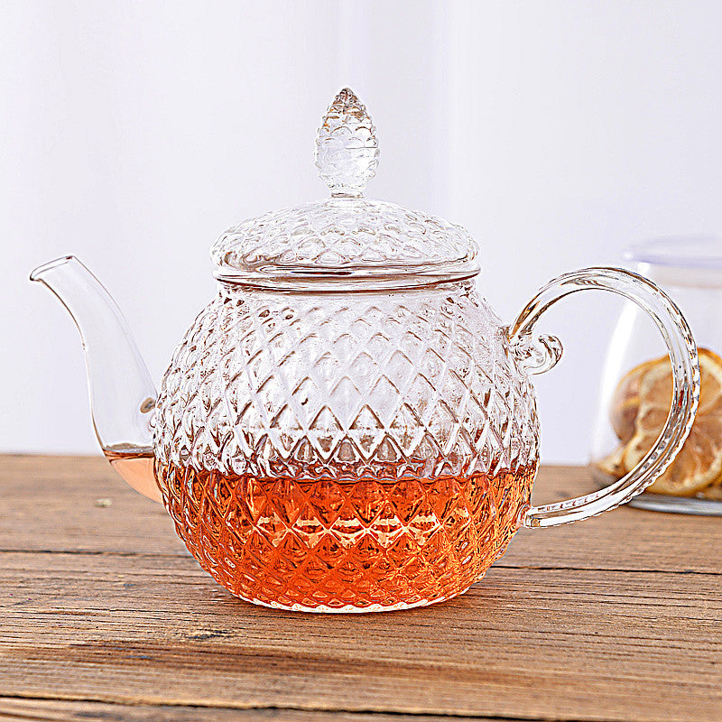 Borosilicate Glass Sunflower Teapot for Floral Tea
