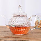 Borosilicate Glass Sunflower Teapot for Floral Tea