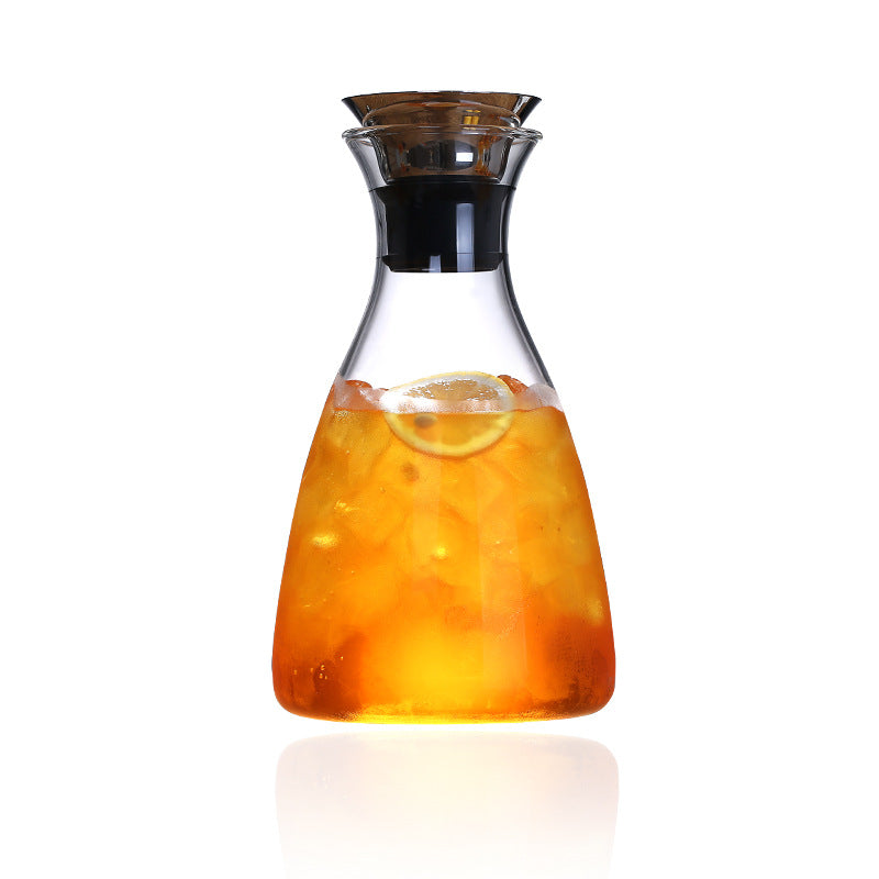 Borosilicate Glass Cold Water Jug with Steel Lid