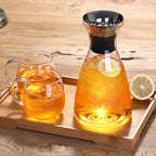Borosilicate Glass Cold Water Jug with Steel Lid
